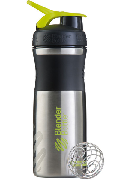 BlenderBottle SportMixer Stainless 820ml Edelstahl Grün, Edelstahl Trinkflasche