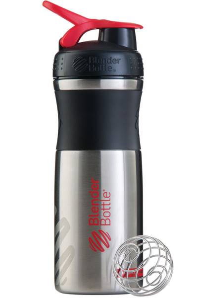 BlenderBottle SportMixer Stainless 820ml Stainless steel Red,Stainless steel drinking bottle