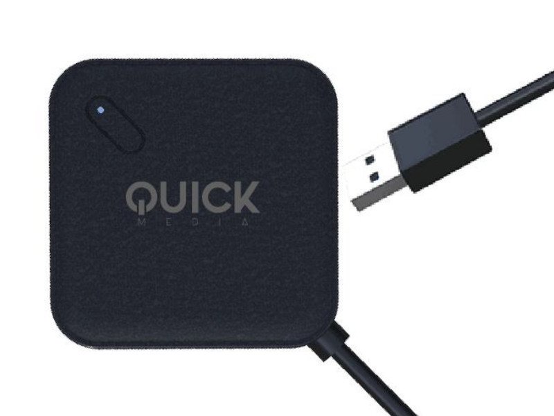 Quick Media QMH304PB USB 3.0 (3.1 Gen 1) Type-A 5000Mbit/s Black interface hub