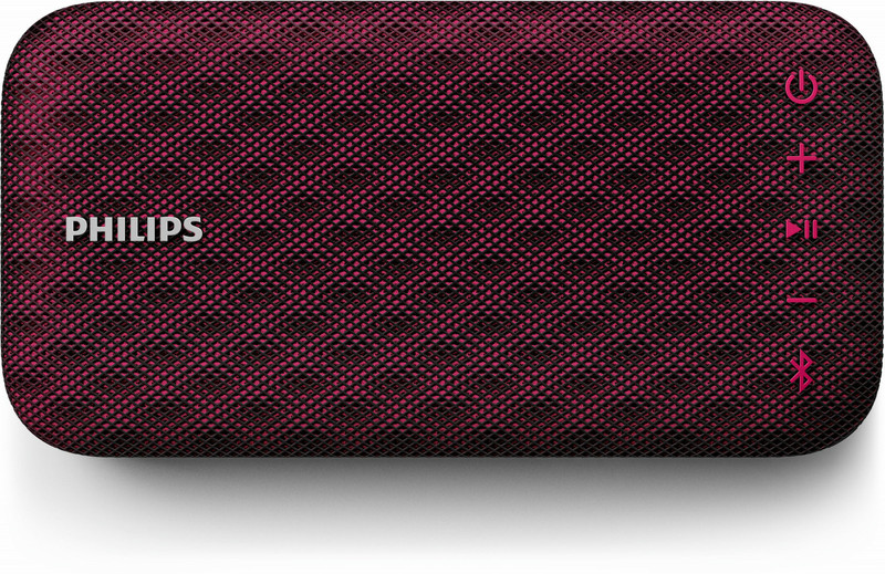Philips BT3900P/37 Mono portable speaker 4Вт Прямоугольник Черный, Пурпурный портативная акустика