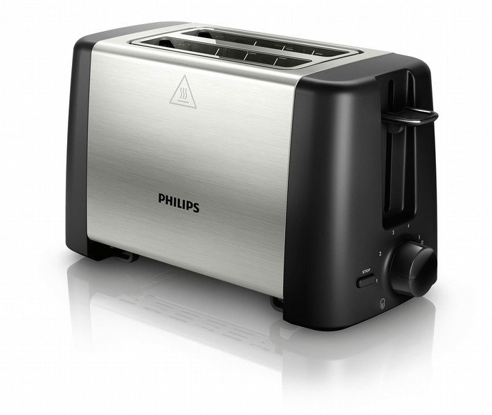 Philips Daily Collection HD4825/95 2ломтик(а) 800Вт Черный, Нержавеющая сталь тостер