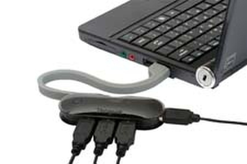 Targus 4-Port Smart USB Hub Черный, Серый хаб-разветвитель