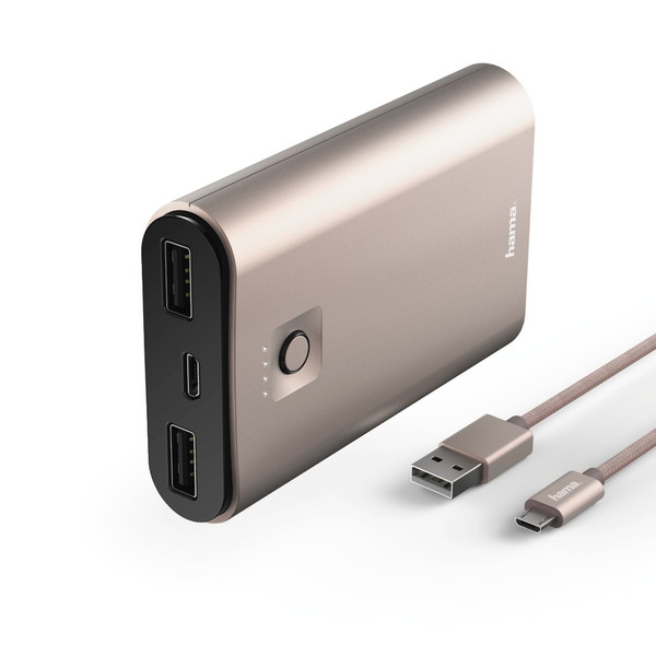 Hama Metallic Lithium-Ion (Li-Ion) 7500mAh Rosa-Goldfarben Akkuladegerät