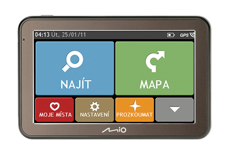 Mio Spirit 7100 LM Fixed 5Zoll Touchscreen Braun Navigationssystem