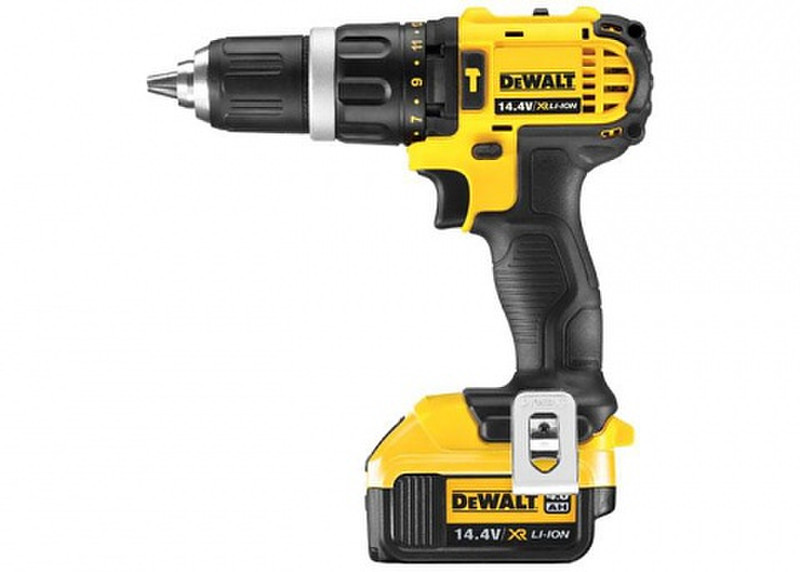 DeWALT DCD735M2 Дрель с рукояткой пистолетного типа Литий-ионная (Li-Ion) 4А·ч 1800г Черный, Желтый аккумуляторная комби-дрель