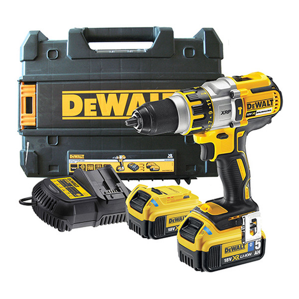 DeWALT DCD995P2B Дрель с рукояткой пистолетного типа Литий-ионная (Li-Ion) 5А·ч 2130г Черный, Желтый аккумуляторная комби-дрель