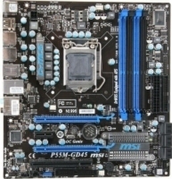 MSI P55M-GD45 Intel P55 Socket H (LGA 1156) Микро ATX материнская плата