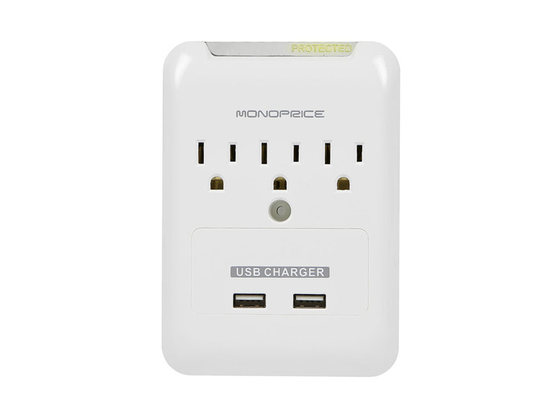 Monoprice 9195 3AC outlet(s) 120V White surge protector