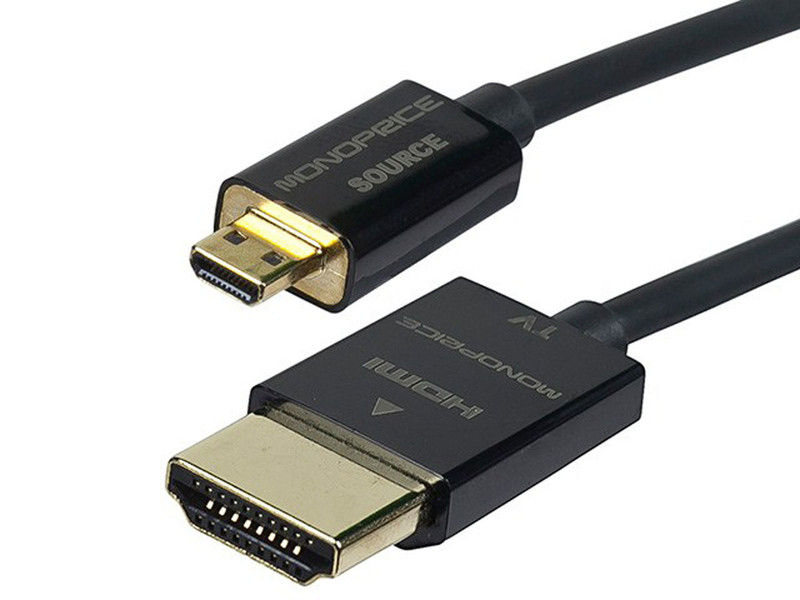 Monoprice HDMI/Micro HDMI, 1.8 m 1.8m HDMI Micro-HDMI Schwarz HDMI-Kabel