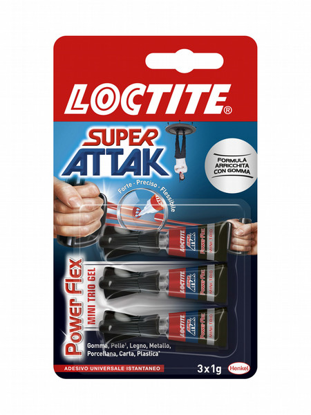 Super Attack Power Flex Mini Trio Contact adhesive Gel 1g