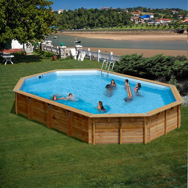 Gre 786236E Frame Oval Brown,Wood above ground pool
