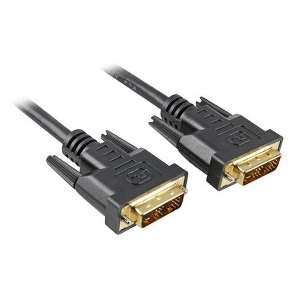 Sharkoon 5m DVI-D to DVI-D (18+1) 5m DVI-D DVI-D Black DVI cable