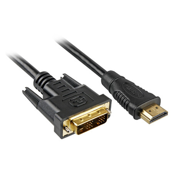 Sharkoon 5m HDMI to DVI-D 5m HDMI DVI-D Black