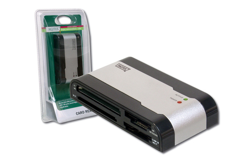 Digitus USB 2.0 Cardreader USB 2.0 Серый устройство для чтения карт флэш-памяти