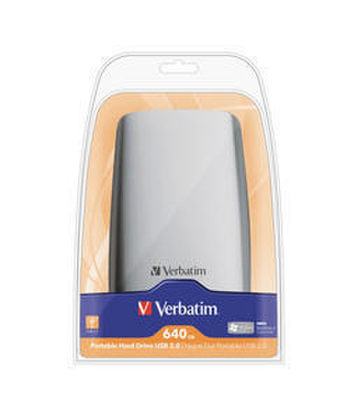 Verbatim Portable HDD 2.0 640GB Silber Externe Festplatte