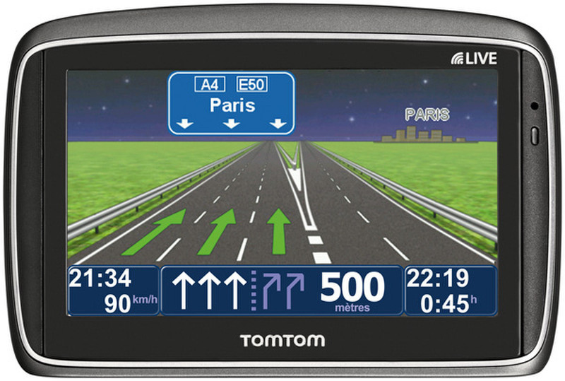 TomTom GO 750 LIVE Fixed 4.3Zoll LCD Touchscreen 224g Schwarz Navigationssystem