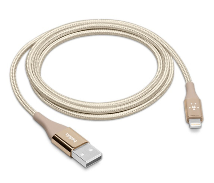 Belkin F8J207ds04-GLD 1.2м Lightning USB Золотой дата-кабель мобильных телефонов