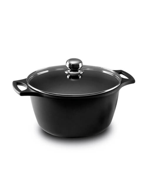 Castey F-IO24 5L Round Black saucepan