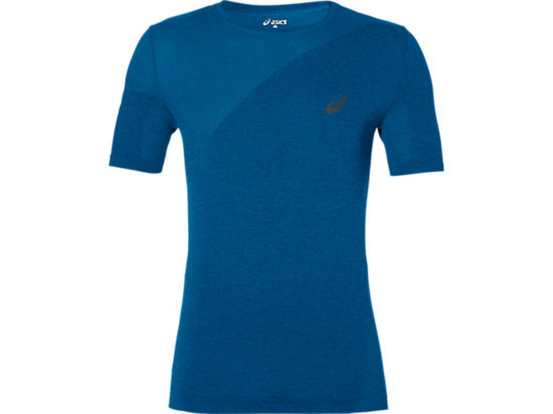 ASICS Seamless T-shirt XL Short sleeve Crew neck Blue