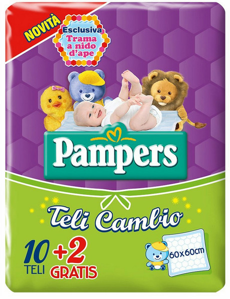 Pampers 8001480010819 12шт disposable changing mat