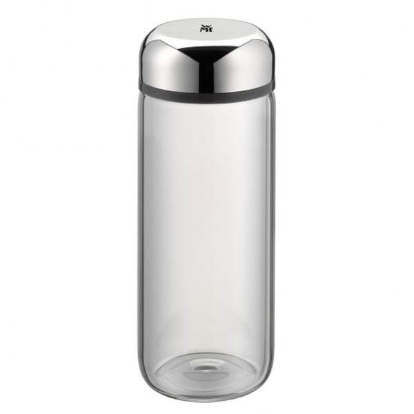 WMF Basic 500ml Glas, Kunststoff, Silikon Grau, Edelstahl Trinkflasche