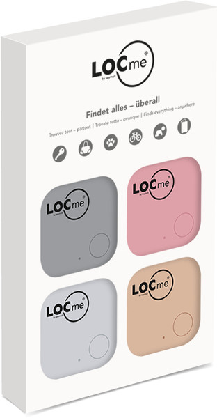 LOCme 4er Bluetooth Gold,Grey,Pink,Red,Silver key finder