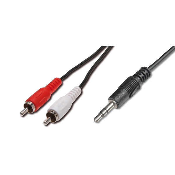 Uniformatic 40273 3m 3.5mm 2 x RCA Black audio cable