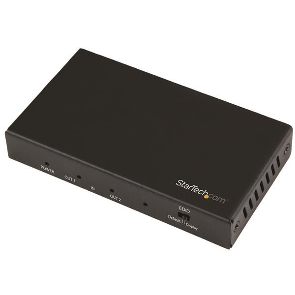 StarTech.com 4K HDMI Splitter - HDMI Splitter 1 In 2 Out - 2-Port - 4K 60Hz