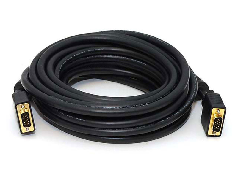 Monoprice VGA/VGA, M/M, 7.62 m 7.62м VGA (D-Sub) VGA (D-Sub) Черный VGA кабель