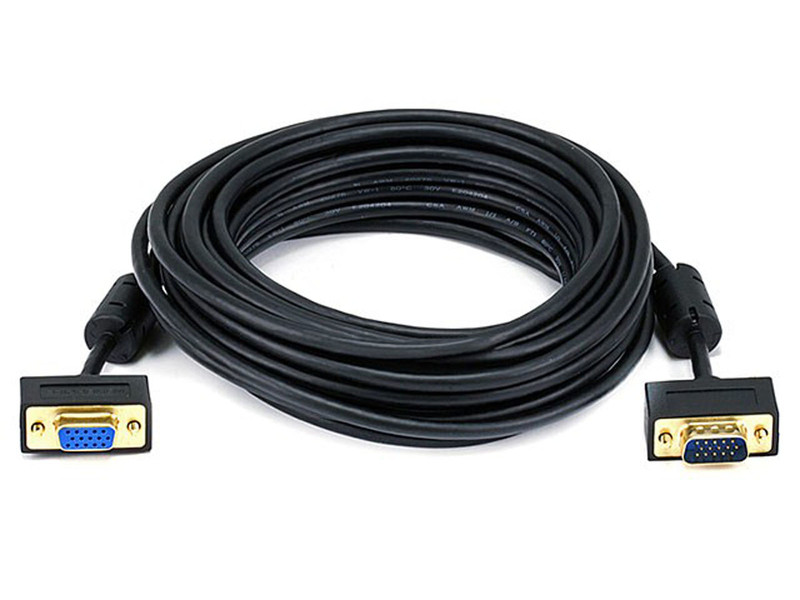 Monoprice VGA/VGA, M/F, 7.62 m 7.62m VGA (D-Sub) VGA (D-Sub) Black VGA cable