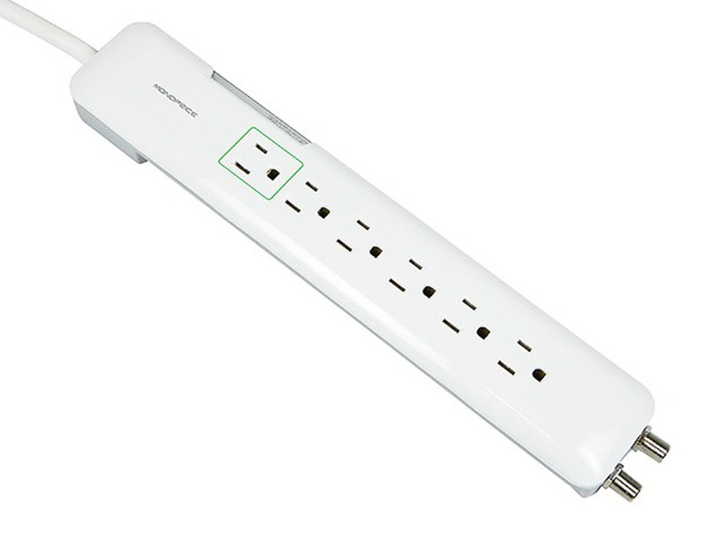 Monoprice 9199 6AC outlet(s) 120V 1.2m White surge protector