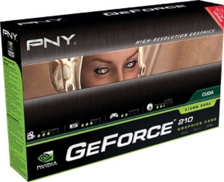 PNY GM0G210N2E49H-SB GeForce 210 GDDR2 Grafikkarte