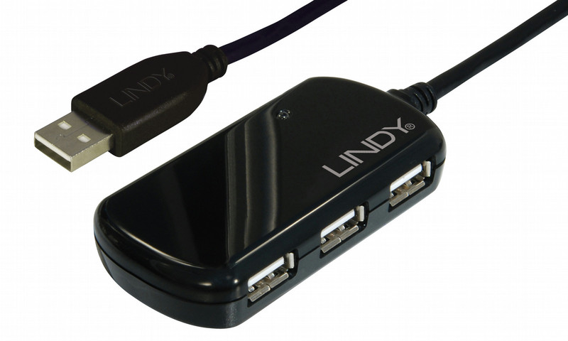 Lindy USB 2.0 Pro 4-Port Hub 480Мбит/с хаб-разветвитель