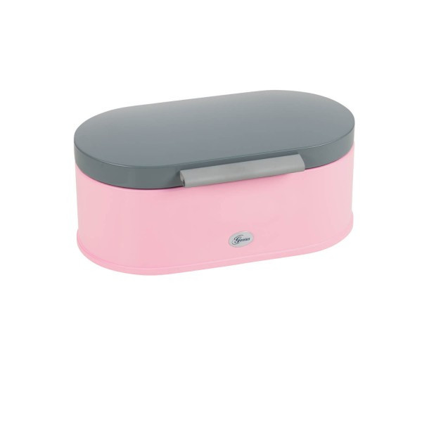 Genius A11235 Oval Pink Steel bread box