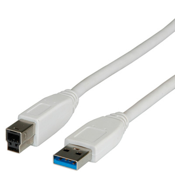 ROLINE USB 3.0 A-B, 3.0M 3м USB A USB B Белый кабель USB