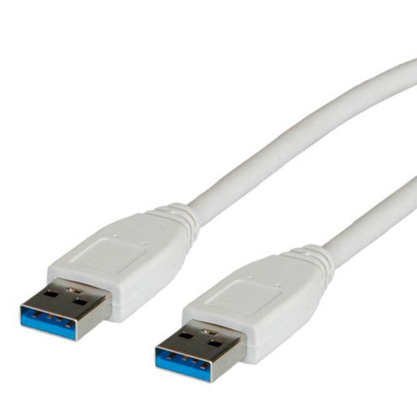 ROLINE USB 3.0, Type A-A, 3.0M 3м USB A USB A Белый кабель USB