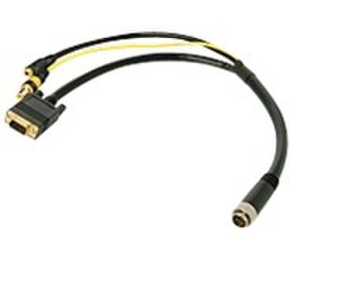Kindermann 7484-104 0.35m VGA (D-Sub) + 3.5mm + RCA Black video cable adapter