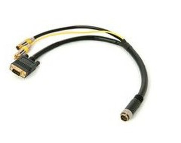 Kindermann 7484-102 0.35m S-Video (4-pin) VGA (D-Sub) Schwarz Videokabel-Adapter