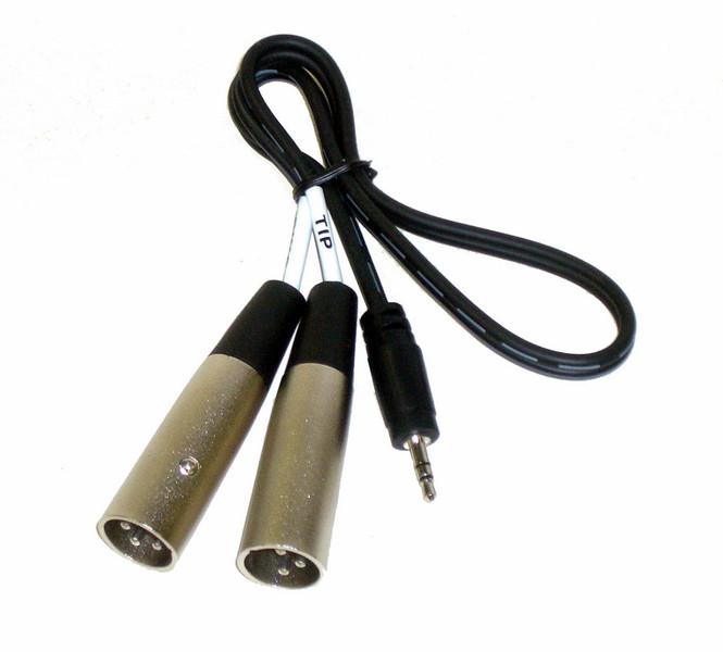 Azden MX-2 0.6m 3.5mm 2 x XLR (3-pin) Black audio cable