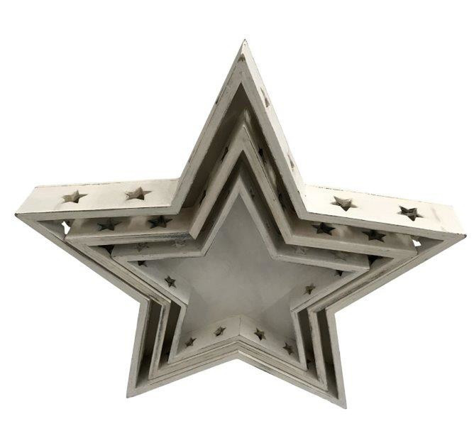 dameco 35338 Star christmas ornament Деревянный 6шт елочное украшение