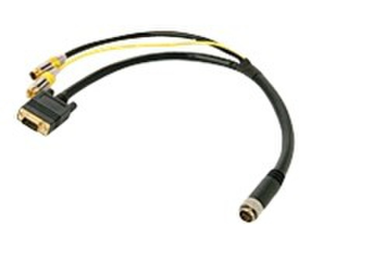 Kindermann 7484-101 0.35m S-Video (4-pin) VGA (D-Sub) + RCA Black video cable adapter