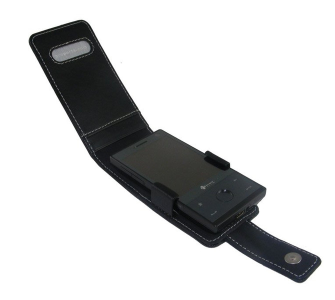 Proporta Alu-Leather Case (HTC Diamond Series) - Flip Type Schwarz