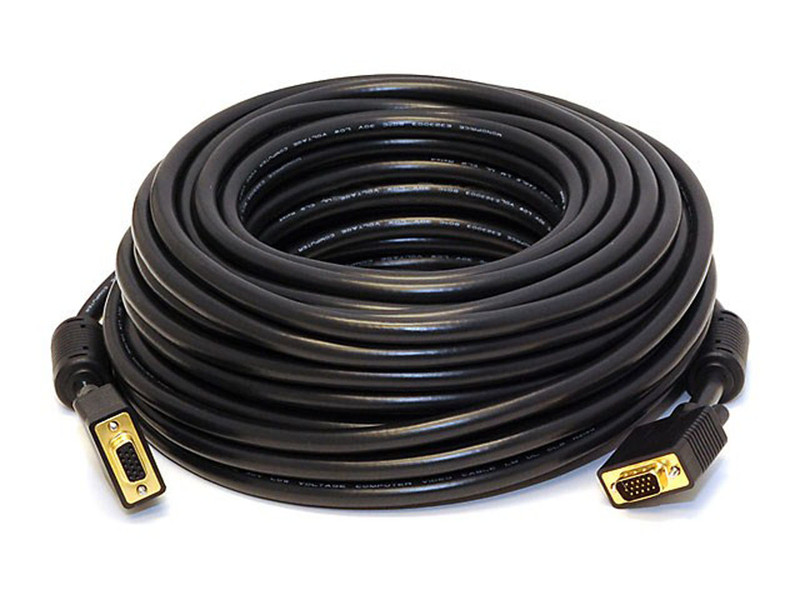 Monoprice VGA/VGA, M/F, 22.86 m 22.86m VGA (D-Sub) VGA (D-Sub) Black VGA cable