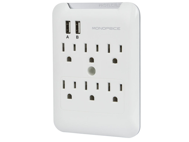 Monoprice 11148 6AC outlet(s) White surge protector