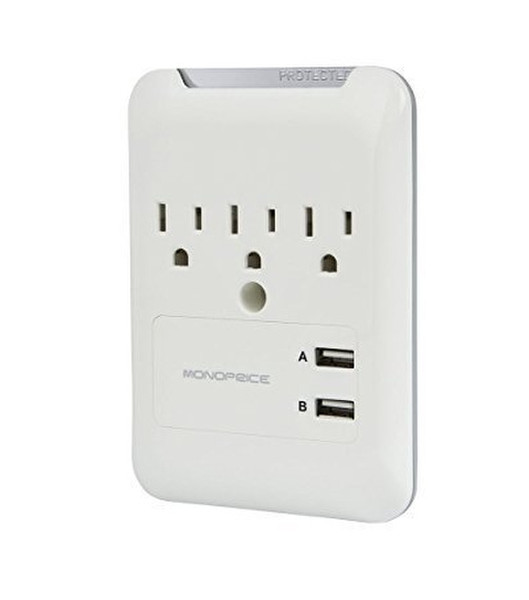 Monoprice 11149 3AC outlet(s) White surge protector