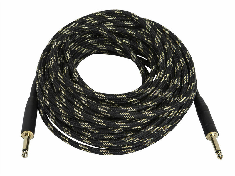 Monoprice 601450 15.24m 6.35mm TS 6.35mm TS Black,Gold audio cable
