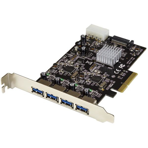 StarTech.com 4-Port USB 3.1 (10Gbps) Card - 4x USB-A with Two Dedicated Channels - PCIe