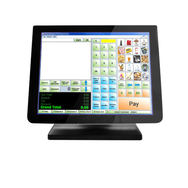 3nStar TRM010 15Zoll 1024 x 768Pixel Multi-touch Schwarz Touchscreen-Monitor