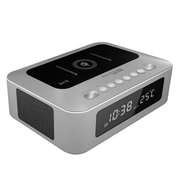 Promate TimeBase-1 Stereo portable speaker 5W Rechteck Silber