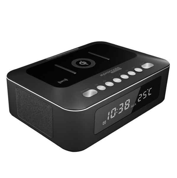 Promate TimeBase-1 Stereo portable speaker 5W Rectangle Black